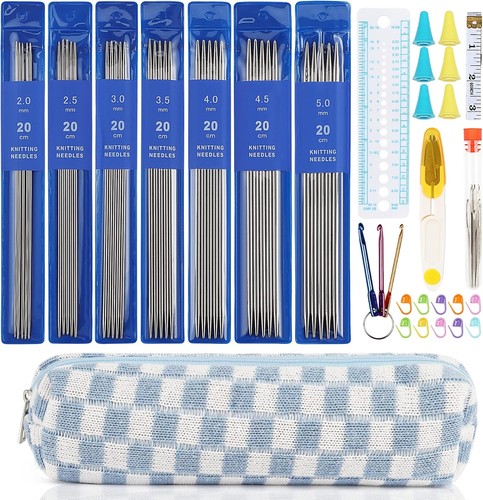 Short double point knitting - short, double-point