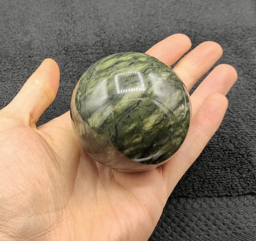 Nephrite jade sphere green - nephrite,