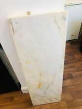 White Marble Stone Hearth Has some stains damage Collection Only  ra