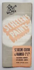 1950s CEVECO ENAMEL PAINT Colour Chart ST. HELENS COLOUR & VARNISH CO. LTD