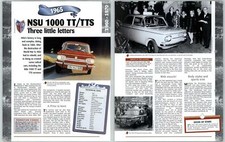 NSU 1000 TT/TTS - 1960/1970 A Century Of Cars - Hachette Page