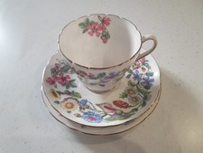 Shelley Hedgerow Set of Tea Cup Saucer and Cake Plate In Excellent Condition #1