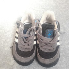 Adidas PT Training Toddler Boys Trainers Black Grey white Size Infants 5