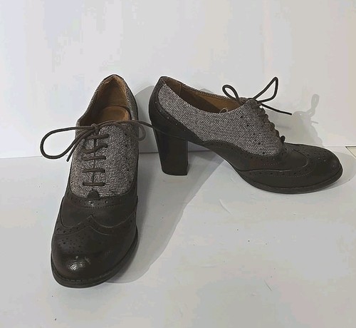 Women leather brown brogue - brown,