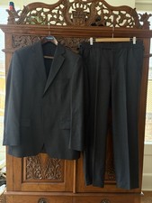 Ede And Ravenscroft Two Piece Grey Birdseye Suit C40R W34