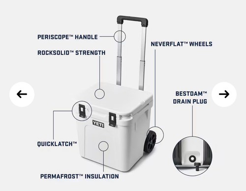Yeti roadie wheeled - wheeled, cooler