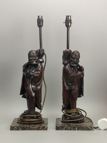 Pair chinese table lamps - pair,