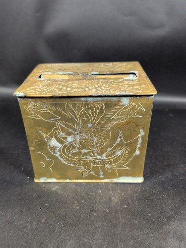 Antique brass cigarette - antique,