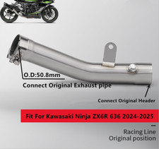 Fit For Kawasaki Ninja ZX6R 636 2024-2025 Connect Original Exhaust Mid Link Pipe