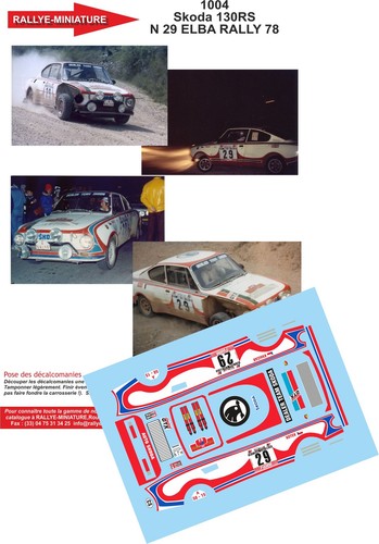 Decals ref 1004 skoda 130 - decals, 1/24