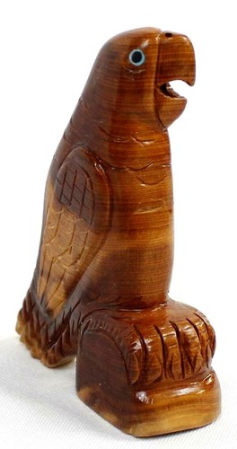 Zuni cedar wood eagle fetish - zuni,