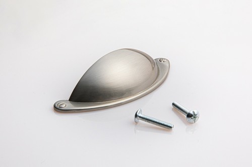 Brushed steel cup pull cabinet - steel,