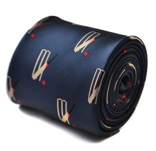 navy dark blue mens tie with