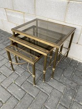 Mid Century Brass And Glass