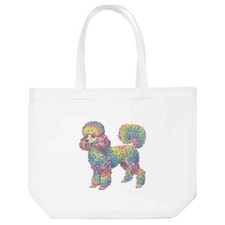 'Rainbow Poodle' Tote Shopping