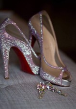 Christian Louboutin Camilla 120 Aurora Boreale Wedding Shoes 