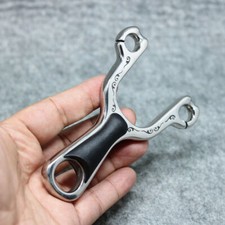 Hunting Stainless Steel Slingshot Traditional Catapult Archery Slingbow Shooting