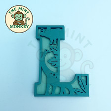 Wooden Dinosaur Name Sign/Plaque  - Personalised - Custom Name Decor - Jungle