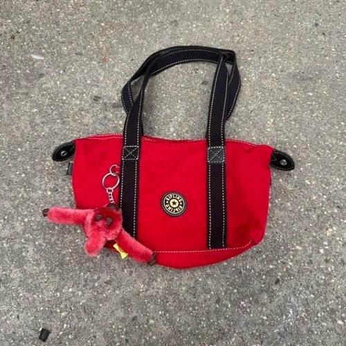 Y2k kipling red handbag monkey - y2k,