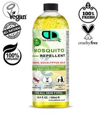 100% Natural Lemon & Eucalyptus Essential Oil Mosquito Insect Repellent