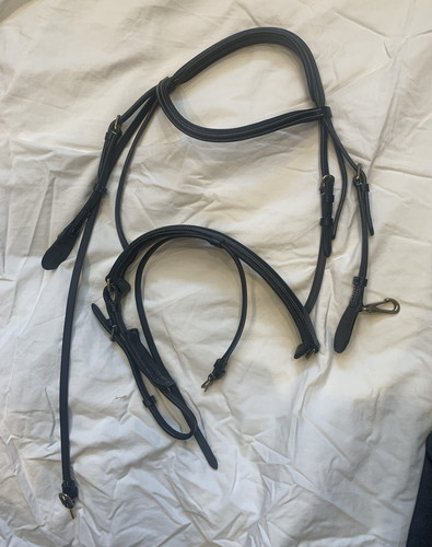 Black leather hkm pony - leather,