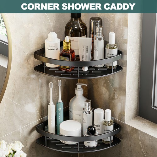 3pc adhesive shower caddy - adhesive,