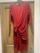 River Island Red Midi Bodycon Dress Size UK 12 Zara New Look Next Mango M&S H&M