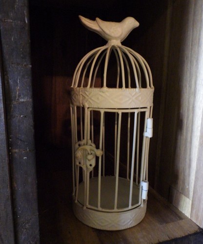 Bird cage candle holder - candle,