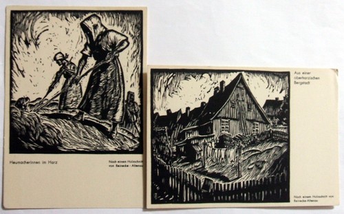 Postcards german woodcuts - german,