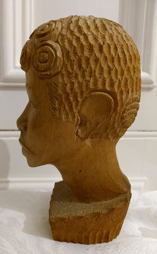 Hand carved african man head - carved,