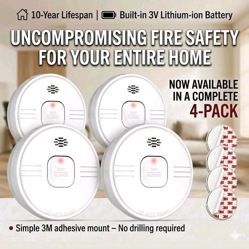 Smoke alarm year lithium - alarm, 10-year
