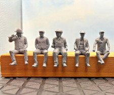 O gauge sitting 5xBrakeman Garden Railway People 1:43.5 scale Primed