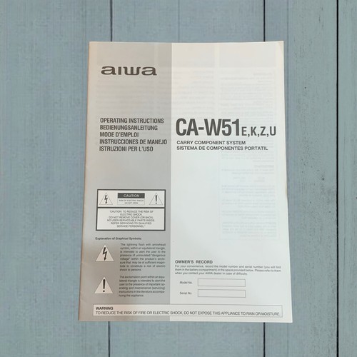 Aiwa w51 z u - aiwa, ca-w51