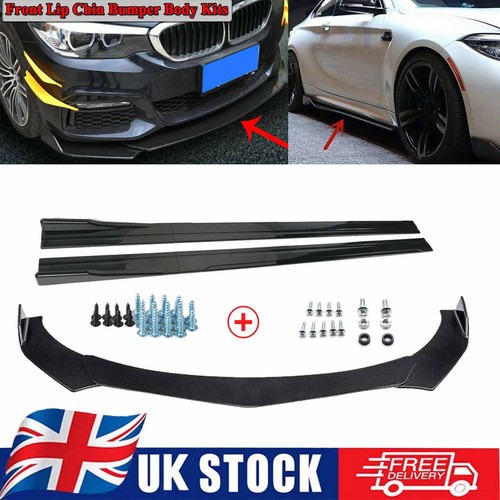 Gloss front bumper spoiler lip - front,