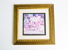 Vintage Sweet Peas By Adelene Fletcher  Framed Print Hanging Wall Decor
