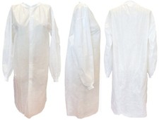 White Disposable Lab Coat Knit