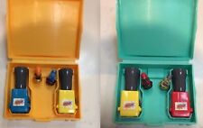 x2 Vintage Tomy 1987 Spinjas Battle Game Toys - Green And Yellow