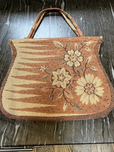 Vintage 50s tote carpet - tote,