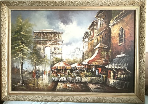 Original oil painting paris - painting,