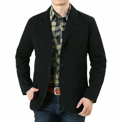 Mens casual blazer - blazer, long