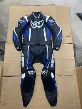 BERIK Mens Two Piece Leather Motorcycle Suit UK 38" Chest & 32"-33" Waist (B16C)
