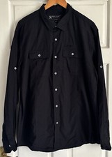 MARC ECKO Cut And Sew Shirt Mens XL Black Long Sleeve Modernist