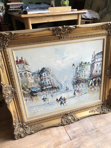 50s paris original oil - original,