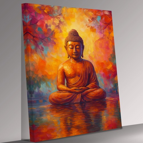 Colourful buddha serenity - colourful,