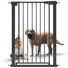 Q Fix 110cm 73-80cm wide pressure fit baby gate extra tall safety gate for