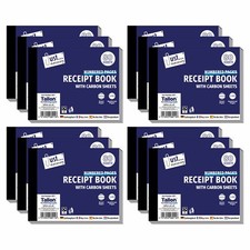12 x Receipt Book Half Size