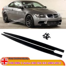 Side Skirt Painted For BMW 3 Series E90 E92 E93 M3 Extension Lip Rocker Black UK