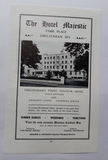 Cheltenham Spa -Vintage Advertising- The Hotel Majestic ,Park Place  1950's