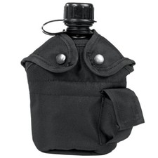 ARMY BLACK WATER BOTTLE CANTEEN ARMED FORCES CAMPING US ALICE BELT HOLDER + CUP