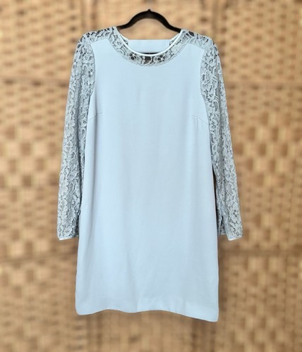 Reiss pale blue lace sleeve - pale,